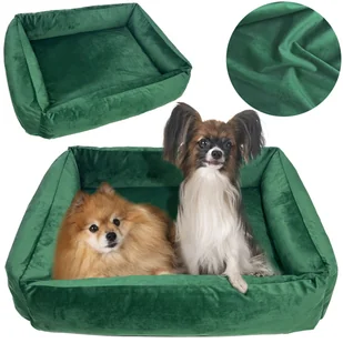 Legowisko Dla Psa Kanapa Posłanie Welurowe 120X90 Cm Prestiżowe Zielone - Legowiska dla psów Legowisko Dla Psa Kanapa Posłanie Welurowe 120X90 Cm Prestiżowe Zielone - Legowiska dla psów - miniaturka - grafika 1