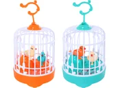 Figurki dla dzieci - Interaktywny Ptaszek w Klatce 2 szt ćwierka Śpiewające PTASZKI W KLATCE - miniaturka - grafika 1