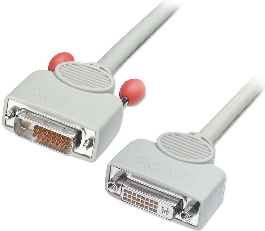 Kabel Lindy DVI-D - DVI-D 0.5m biały 41127