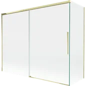 Parawany nawannowe - Mexen Rox parawan nawannowy 2-skrzydłowy rozsuwany 190 + 90 x 150 cm, transparent, złoty - 8C9-190-090-50-00 - miniaturka - grafika 1