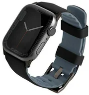 Akcesoria do smartwatchy - UNIQ pasek Linus Apple Watch Series 4/5/6/7/8/SE/SE2/Ultra 42/44/45mm. Airosoft Silicone czarny/midnight black - miniaturka - grafika 1