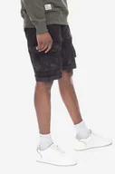 Spodenki męskie - Alpha Industries szorty bawełniane Alpha Industries Crew Short Camo 196201 125 kolor czarny 196201.125-CZARNY - miniaturka - grafika 1