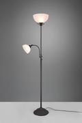 Lampy stojące - Trio Rl Country R46322024 lampa stojąca podłogowa 2x100W E27 czarna/biała - miniaturka - grafika 1