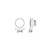 Lampy ogrodowe - Ideallux Ideal Lux LED kinkiet zewnętrzny Punto antracyt Ø 24 cm, metal - miniaturka - grafika 1