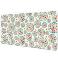 Podkładki na biurko - Duża mata na biurko Indyjski wzór geometryczny 90x45 cm - miniaturka - grafika 1