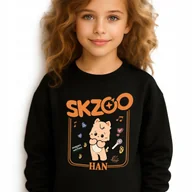 Bluzy dla dziewczynek - Bluza Dziecięca Czarna SKZOO HAN Prezent Muzyka Zespół KPOP Wz Rozm 128 cm - miniaturka - grafika 1
