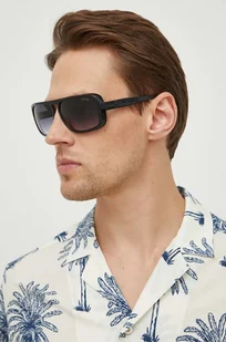 Guess okulary przeciwsłoneczne męskie kolor czarny GU00082 6201B - Okulary przeciwsłoneczne - miniaturka - grafika 1