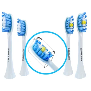 4x Końcówki do Oravio Tern Falcon Robin Daily & Advanced Sensitive White - Białe Zamiennik - Końcówki do szczoteczek elektrycznych - miniaturka - grafika 1