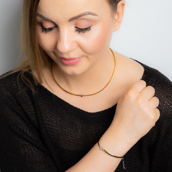 ankabizuteria.pl Bransoletka srebrna pozłacana dwustronna dwa w jedny