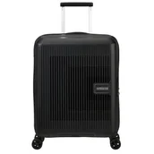 Walizki - Walizka mała poszerzana American Tourister AeroStep - black - miniaturka - grafika 1