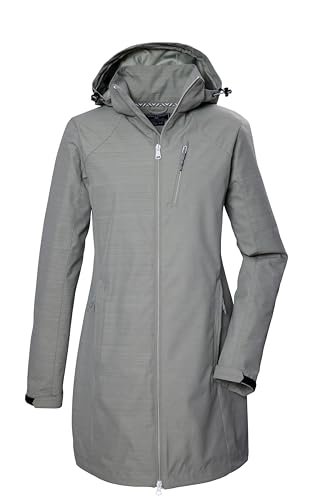 killtec Damska kurtka softshell z odpinanym kapturem KOS 57 WMN SFTSHLL PRK, jasnooliwkowa, 36, 42854-000