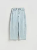 Spodnie damskie - Reserved - Jeansy barrel leg - niebieski - miniaturka - grafika 1
