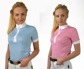 Koszulki jeździeckie - GALLA Koszulka konkursowa z krótkim rękawem damska - miniaturka - grafika 1