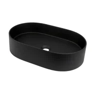 Umywalki - Deante Silia Umywalka nablatowa 55x35 cm nero CQSNU6S - miniaturka - grafika 1