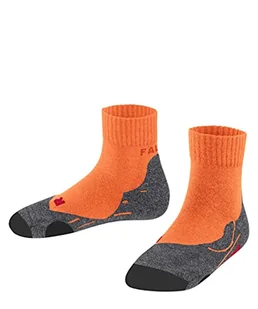 FALKE Uniseks - dzieci Skarpety do wędrówek TK2 Short K SSO Wełna przeciw pęcherzom grube 1 Para, Różowy (Coral Rose 8151), 27-30 - Skarpetki damskie - miniaturka - grafika 1