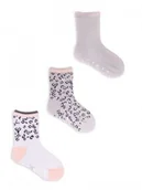 Skarpetki dla dzieci - skarpetki antypoślizgowe panterka dla dziewczynki Yo! 3-pak [rozmiar stopy: 23/26] - YoClub - miniaturka - grafika 1