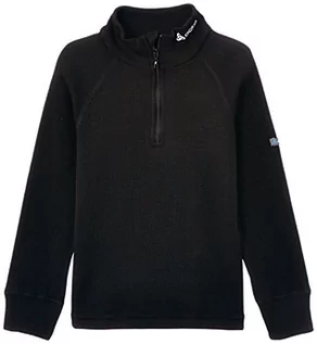 Kurtki i płaszcze dla chłopców - Odlo Dzieci koszulka L/S golf 1/2 Zip Warm podkoszulki lg. Arm KI, czarny 1073915000116 - grafika 1