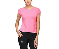 Paski - Puma Damska koszulka tancerz Drapey, Knockout różowy wrzosowy/pasek, XL - miniaturka - grafika 1