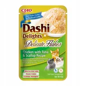 Przysmaki dla kotów - INABA CAT DASHI DELIGHTS FLAKES CHICK.TUN&SCAL 40g - miniaturka - grafika 1