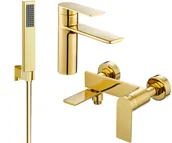 Zestawy baterii łazienkowych - Mexen Zero R02 zestaw wannowy, złoty - 71103R02-50 - miniaturka - grafika 1