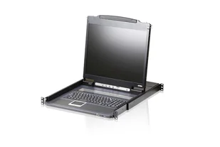 ATEN CL3000N konsola rackowa 48,3 cm (19") 1280 x 1024 px Aluminium Czarny 1U CL3000N-ATA-EG - Akcesoria do serwerów - miniaturka - grafika 1