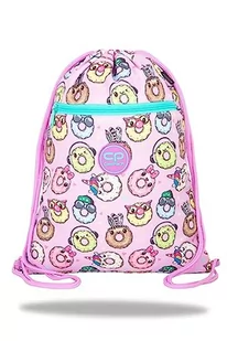 Coolpack Unisex dziecięca zielona Happy Donuts torba sportowa ze ściągaczem, różowa, Rosa, jeden rozmiar - Torby sportowe - miniaturka - grafika 1