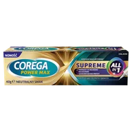 Higiena protez i aparatów ortodontycznych - Corega Power Max Supreme All-In 1, krem mocujący do protez zębowych, neutralny, 40 g - miniaturka - grafika 1