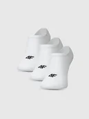 Skarpetki męskie - 4F Skarpetki casual stopki (3-pack) męskie - białe 39-42 - miniaturka - grafika 1