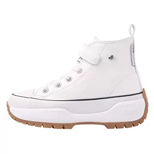 British Knights Kaya MID Fly dziewczęce sneakersy z wysokim stanem, Weiss Schwarz, 32 EU - Buty dla dziewczynek - miniaturka - grafika 1