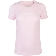 Koszulki i topy damskie - PEPE JEANS KOSZULKA DAMSKA T-SHIRT NEW VIRGINIA SS N FUTURE RÓŻOWA r.XS - miniaturka - grafika 1