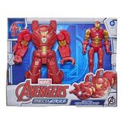 Figurki dla dzieci - Hasbro MARVEL Marvel Avengers Mech Strike 20 cm super bohater figurka zabawka Ultimate Mech Suit Iron Man, dla dzieci w wieku od 4 lat F1668 - miniaturka - grafika 1