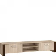 Szafki RTV - Szafka RTV Duża HUG-08 Hugo MebloCross Biały Mat / Czarny Połysk - miniaturka - grafika 1