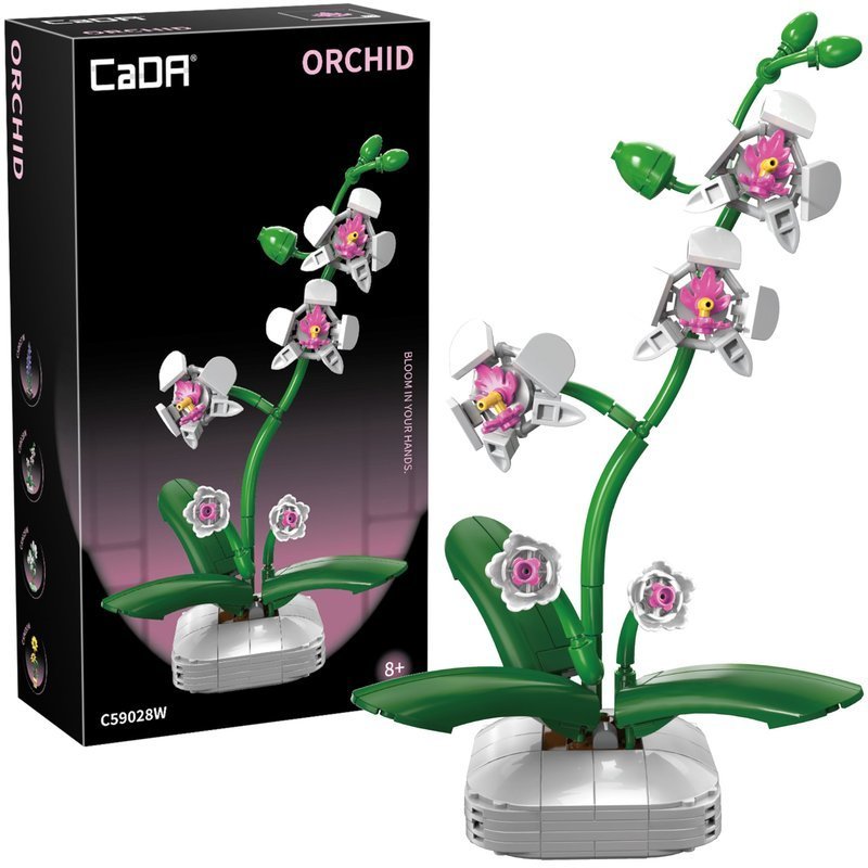 Klocki Konstrukcyjne CaDA zestaw Orchidea w doniczce 25 cm C59028W 237 elementów