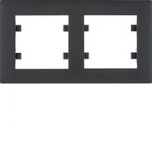 Klawisze i ramki - Hager Lumina Intense Ramka 2-krotna czarna WL5723 - miniaturka - grafika 1