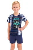 Piżamy chłopięce - Piżama chłopięca Max w niebieskie paski 92 - miniaturka - grafika 1