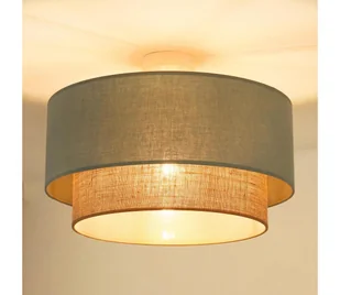 Duolla - Żyrandol natynkowy BOHO 1xE27/15W/230V śr. 45 cm zielony/brązowy - Lampy sufitowe - miniaturka - grafika 1