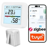 Rejestratory do monitoringu - Czujnik temperatury i wilgotności zigbee tuya z ekranem lcd - miniaturka - grafika 1