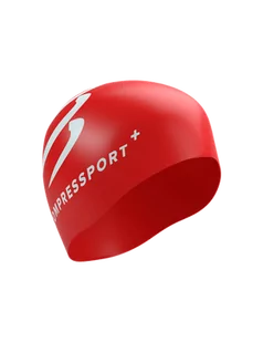 COMPRESSPORT Czepek pływacki Swimming Cap red/white - Pływanie - miniaturka - grafika 1