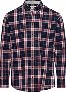 BRAX Męska koszula w stylu Daniel C Light Flanell w kratkę, koszula flanelowa, burned RED, S - Koszule męskie - miniaturka - grafika 1