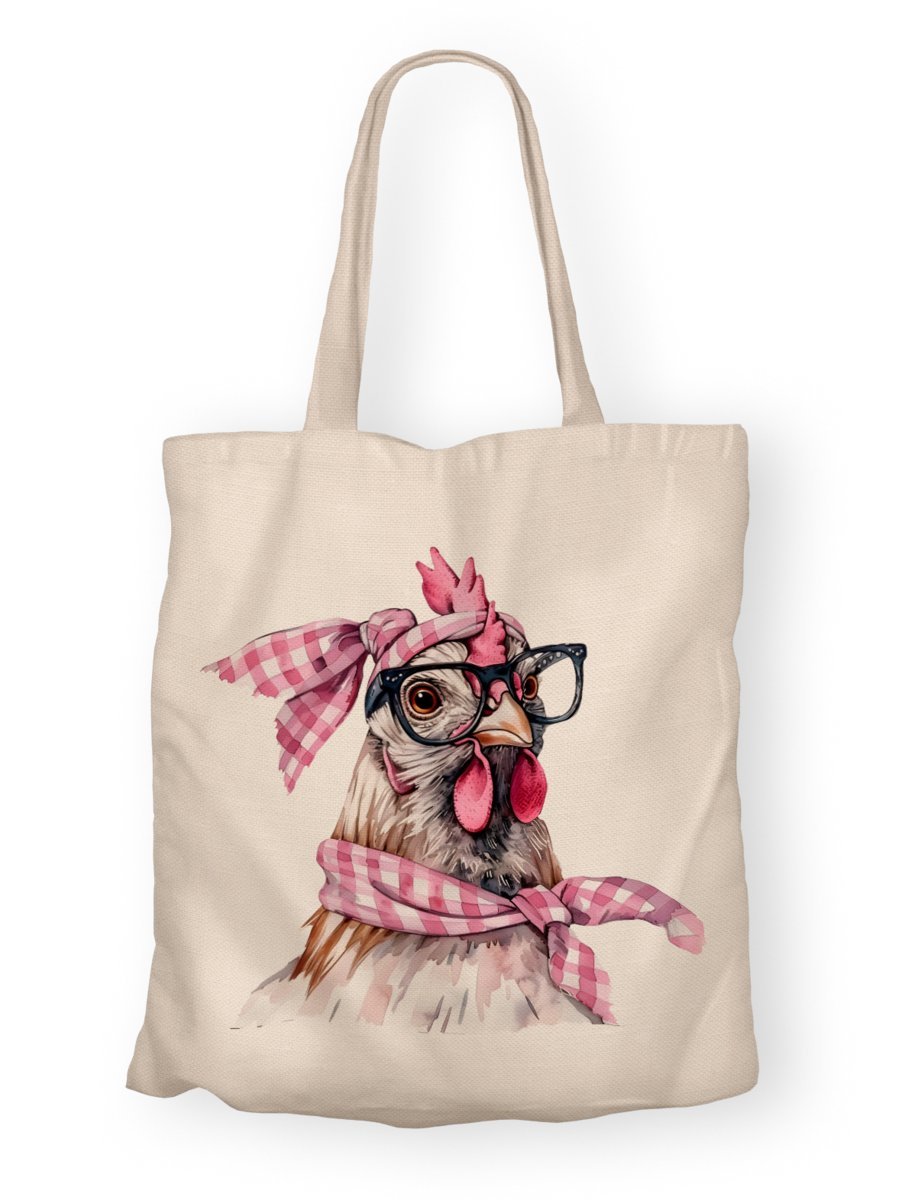 Torba bawełniana z nadrukiem stylowa kura