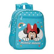 Plecaki szkolne i tornistry - Disney Minnie Rainbow Plecak, niebieski, 23x28x10 cms, plecak przedszkolny - miniaturka - grafika 1
