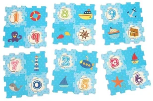 TOY PUZZLE MAT OCEAN/NUMBER 24PCS 3102 - Maty edukacyjne - miniaturka - grafika 1