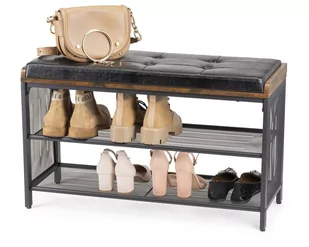 Półka na buty z pikowanym siedziskiem LOFT - Wieszaki i stojaki - miniaturka - grafika 1