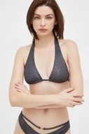 Stroje kąpielowe - Calvin Klein biustonosz kąpielowy kolor czarny miękka miseczka - miniaturka - grafika 1