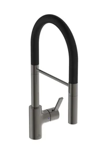 Ideal Standard Gusto - Bateria zlewozmywakowa z elastycznym ramieniem i strumieniem, Magnetic Szary/Czarny BD417A5 - Baterie kuchenne - miniaturka - grafika 1