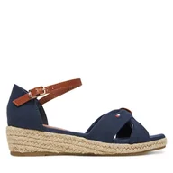 Espadryle damskie - Espadryle Tommy Hilfiger T3A7-33801-0048 S Granatowy - miniaturka - grafika 1