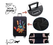 Akcesoria podróżnicze - POKROWIEC NA WALIZKĘ OCHRONNY COVER DŁOŃ CZARNY L / HEMI - miniaturka - grafika 1