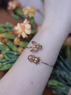 Bransoletki - Bransoletka ze Skarabeuszem i Pszczołą Brązowa - miniaturka - grafika 1