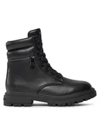 Buty dla dziewczynek - Calvin Klein Jeans Trapery Lace-Up Bootie V3A5-80687-1355 S Czarny - miniaturka - grafika 1