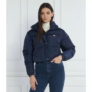 Tommy Jeans Puchowa kurtka 2w1 BADGE CROP VEST DOWN PUFFER | Cropped Fit - Kurtki damskie - miniaturka - grafika 1